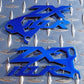 Kawasaki ZX10 Candy BLUE Cut Heel Guards 2004 - 2016 ZX10R Ankle Plates