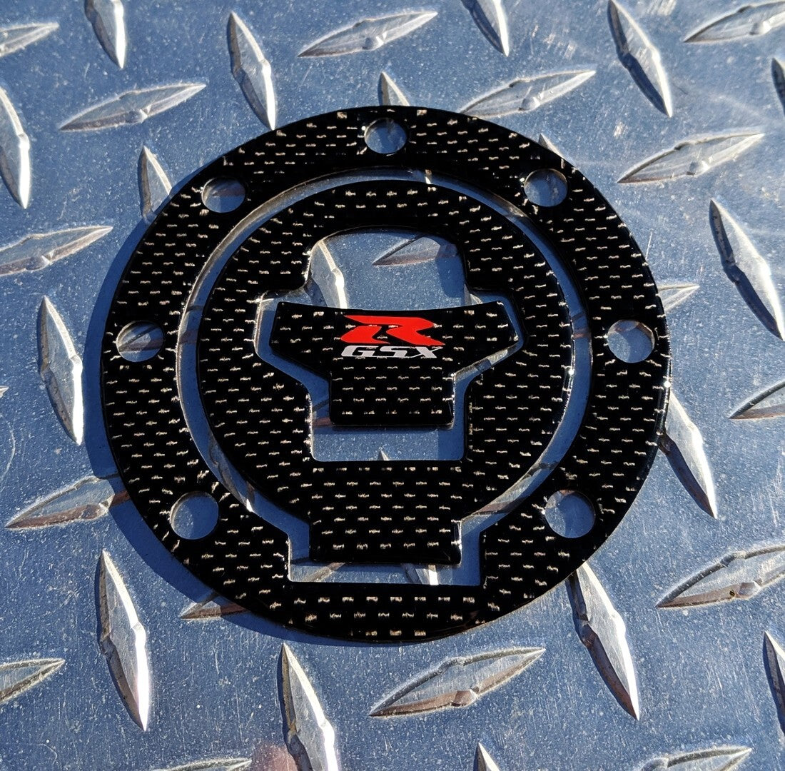 1992 - 2003 GSX-R 600 750 REAL Carbon Fibre Fuel Gas Cap Pad Decal GSXR GSX-R750