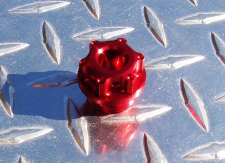 Red Triumph Oil Cap 675 675R Street 660 T595 TT600 955i Sprint 1050 Speed Triple