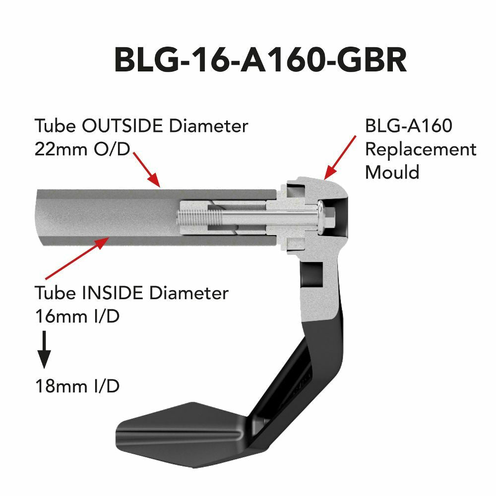 GBRacing Brake Lever Guard / Protector Universal 16mm to 18mm ID Handlebars GB