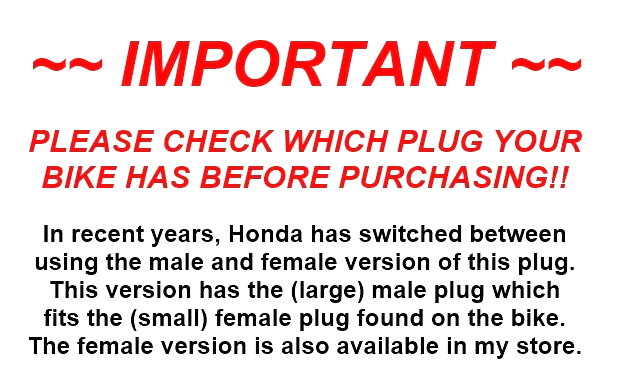 2014 - 2018 Honda CB650F CBR650F Accessory Power Plug Auxiliary Splitter Cable