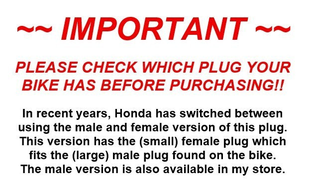 Honda CB500X NX500 CB650F CBR650R CB1000R Accessory Power Plug Cable Connector