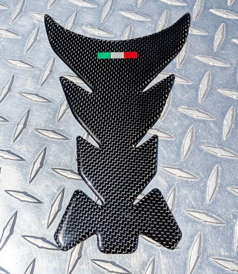 Italian Flag REAL Carbon Fibre Tank Pad For Aprilia Ducati MV Agusta Moto Guzzi