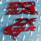 Kawasaki ZX10 Cut Heel Guards / Ankle Plates ZX-10R ZX10R 2004 -2016 Candy Red