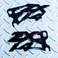 Kawasaki ZX14 Cut-Out Heel / Ankle Guards / Plates ZZR1400 ZX14R Ninja - Black