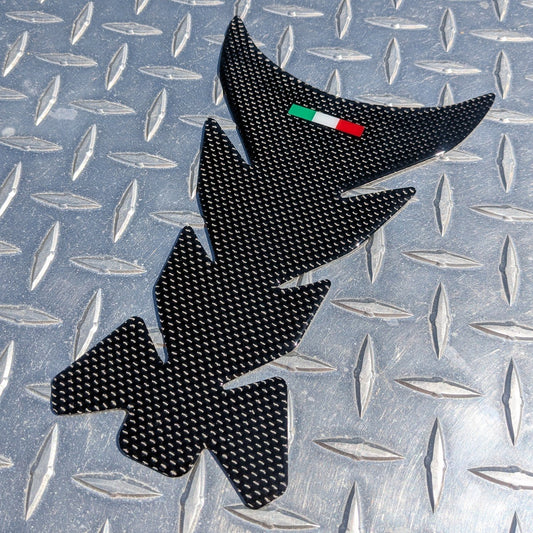 Italian Flag REAL Carbon Fibre Tank Pad For Aprilia Ducati MV Agusta Moto Guzzi