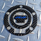 REAL Carbon Fibre Yamaha R6 Fuel / Gas Cap Cover Tank Pad Decal - Blue Logo
