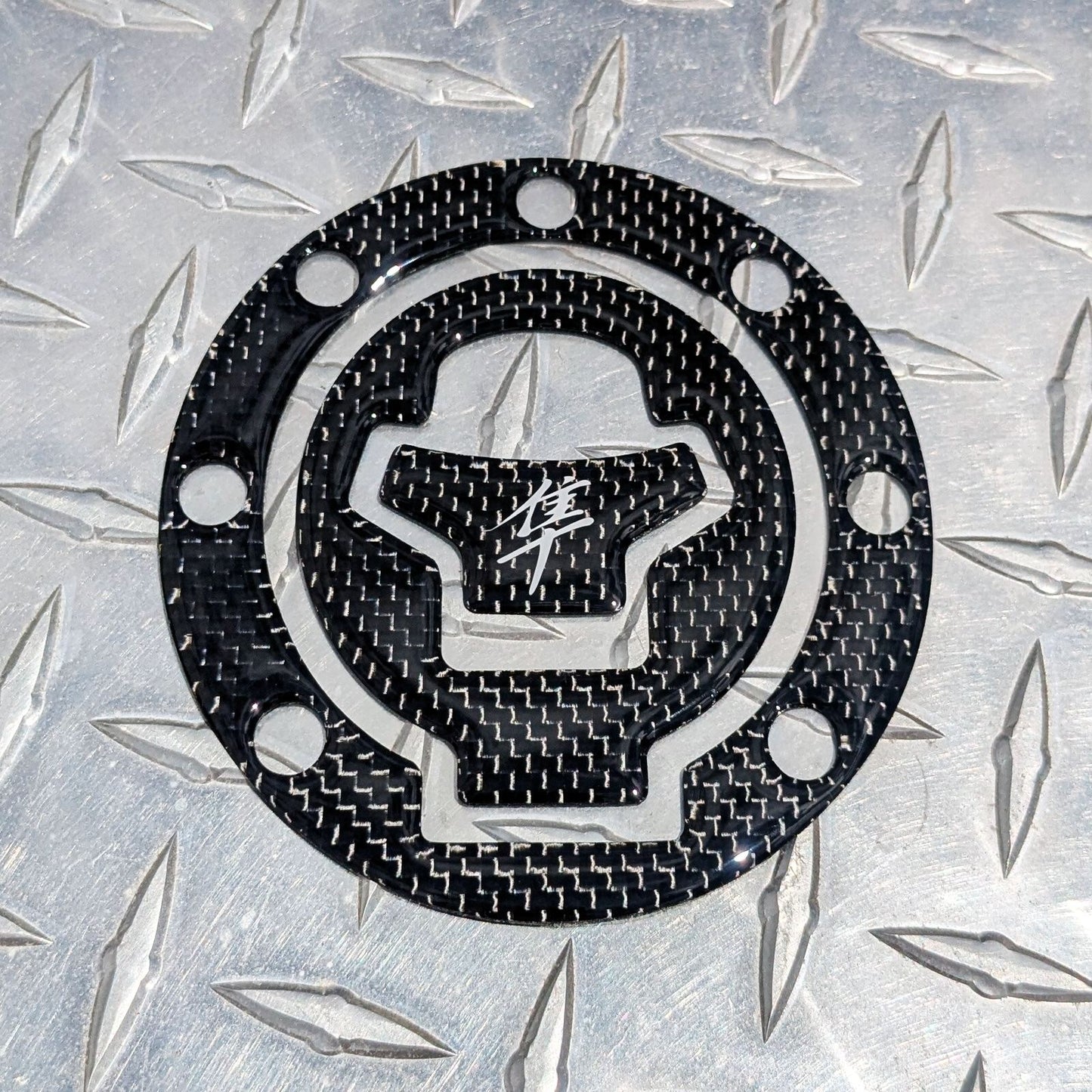 HAYABUSA REAL Carbon Fibre Fuel / Gas Cap Cover Tank Pad GSX1300R Gen. 1