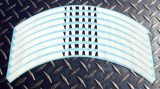 White Yamaha Logo Rim Stripes / Tape R1 R6 R3 R7 R9 FZ8 FZ1 FZ6 MT07 MT09 FZ09 FZ07 MT-10