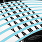 White Yamaha Logo Rim Stripes / Tape R1 R6 R3 R7 R9 FZ8 FZ1 FZ6 MT07 MT09 FZ09 FZ07 MT-10